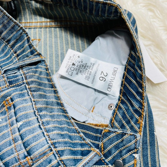 DRIFTWOOD FARRAH JEANS PINSTRIPE STARS SIZE 26 DW-P40692A - Picture 5 of 8